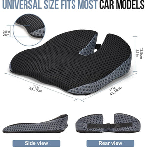 Memory Foam Car Seat Cushion – Height Booster & Posture Support