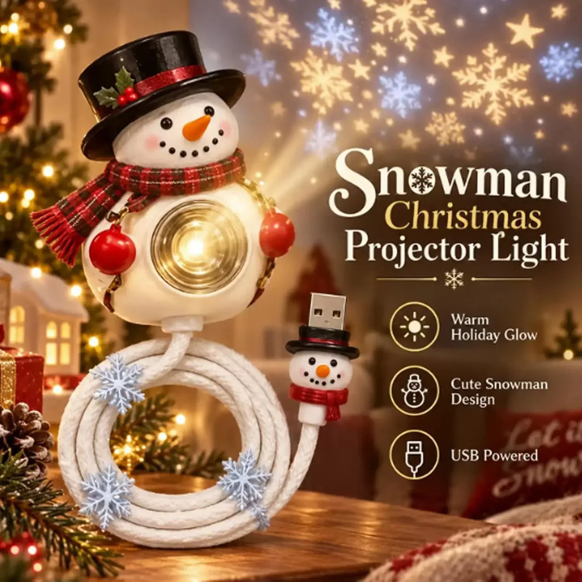 USB Christmas Tree Projection Light