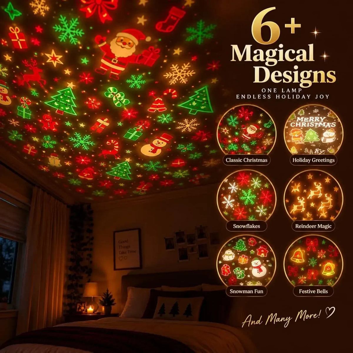 USB Christmas Tree Projection Light