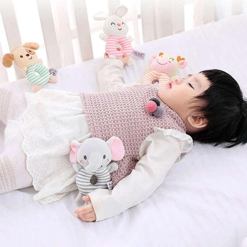 Baby Plush Animal Rattle Toy – Soft Infant Learning Toy 0–24 Months