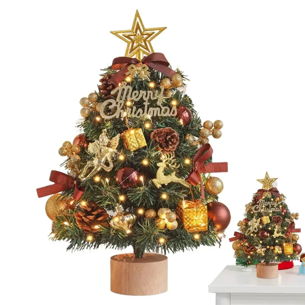 17.7-Inch Artificial Christmas Tree with Lights