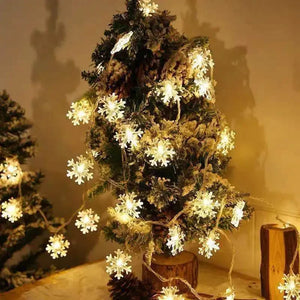 10/20/40 LED Snowflake String Lights, USB/Battery Powered Christmas Decorations
