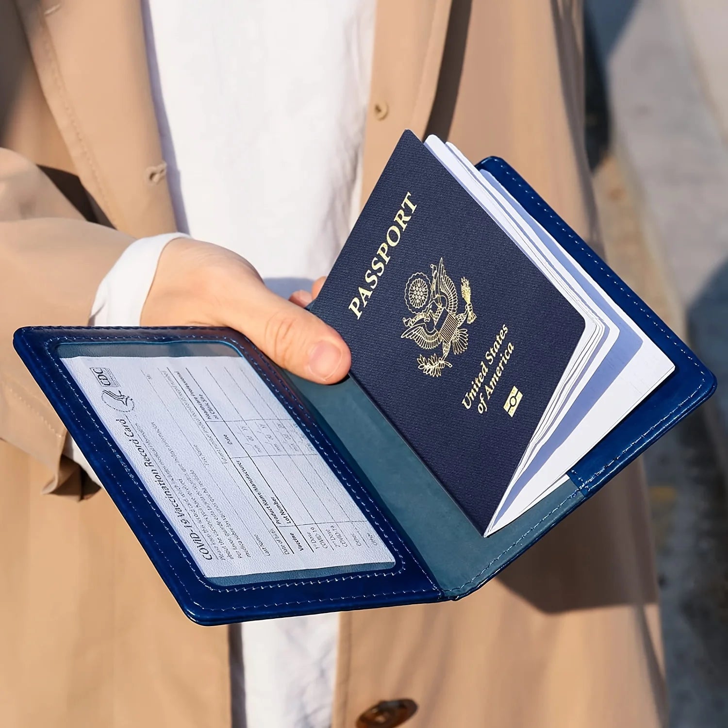 RFID Blocking Passport Holder – Leather Travel Wallet
