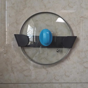 6PCS Wall-Mounted Pot Lid Organizer – Kitchen Storage Rack