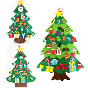 DIY Felt Christmas Tree Decoration, Santa Claus Ornaments & Kids Xmas Gifts