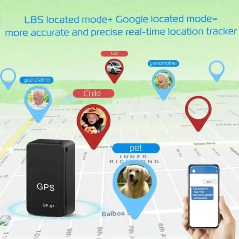 GF07 Mini GPS Tracker – Magnetic Vehicle & Pet Locator