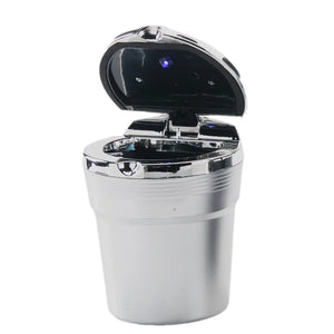 Universal Car Ashtray with LED Light – Covered Interior Accessory