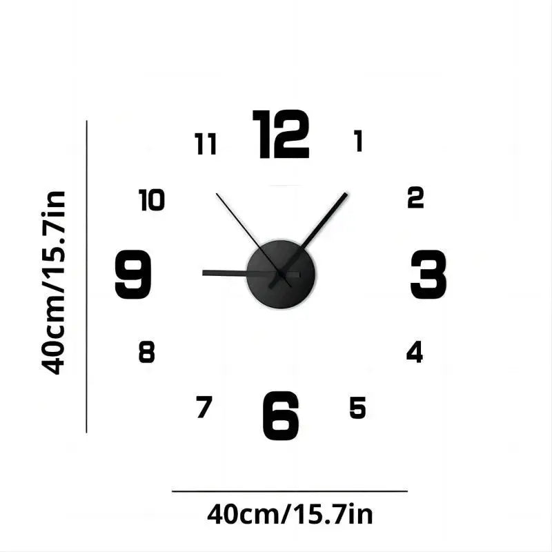 DIY Frameless Wall Clock Decal – Silent Modern Wall Decor
