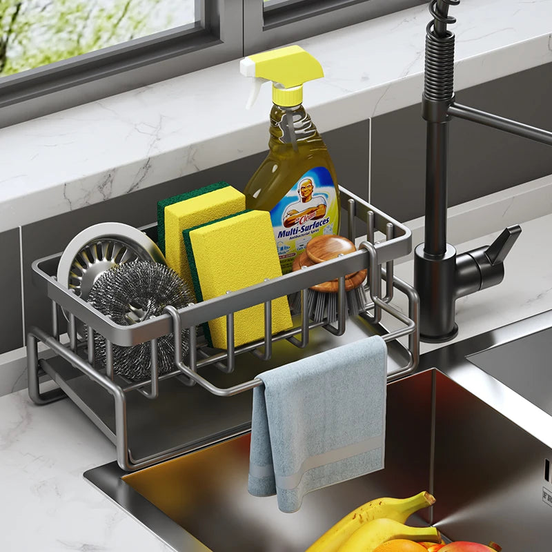 Kitchen Sink Storage Shelf – Spice & Drainage Rack