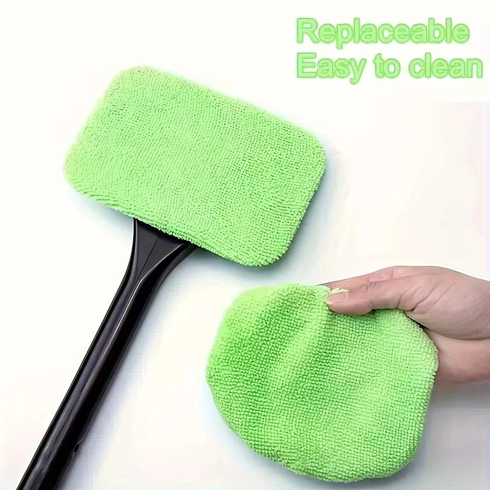 Car Window Cleaning Brush – Long Handle Windshield Cleaner