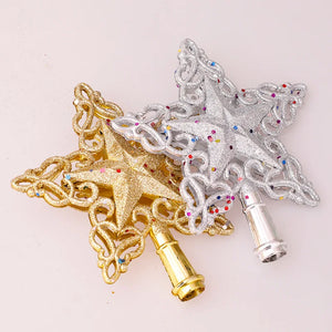 Gold & Silver Christmas Tree Star Topper