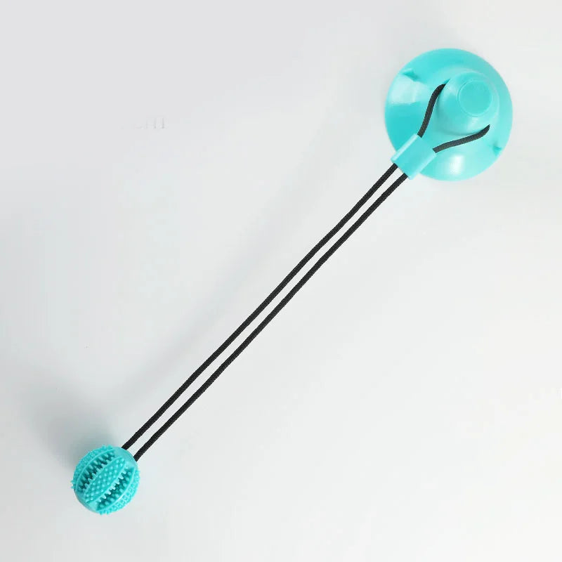 Interactive Suction Cup Dog Toy – Treat Dispenser & Chew Ball