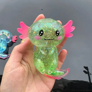 Colorful Axolotl Squishy Fidget Toy | Stretchy Stress Relief Toy