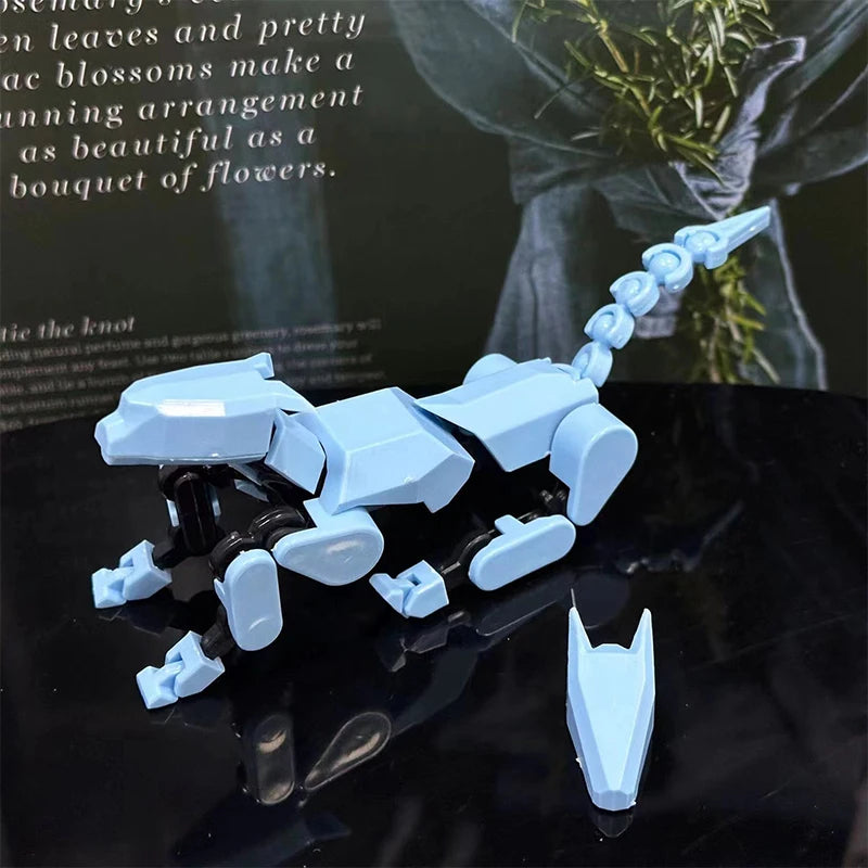 3D Printed Robot Dog Toy, 13-Joint Movable DIY Assembly Puzzle