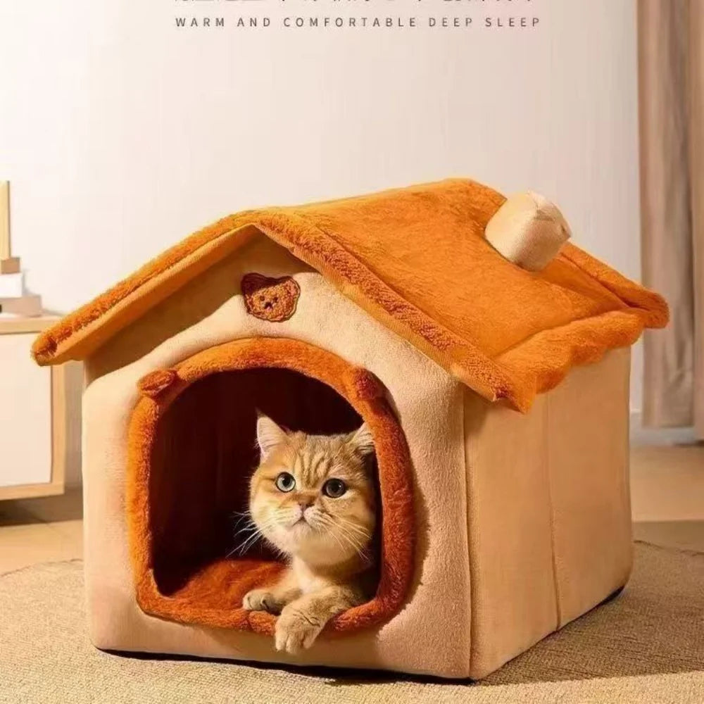SEO Title: Cozy Pet House Bed for Small Dogs & Cats – Washable All-Season Bed