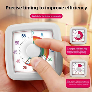 60-Minute Visual Timer – Silent Countdown Clock for Home, School & Classroom
