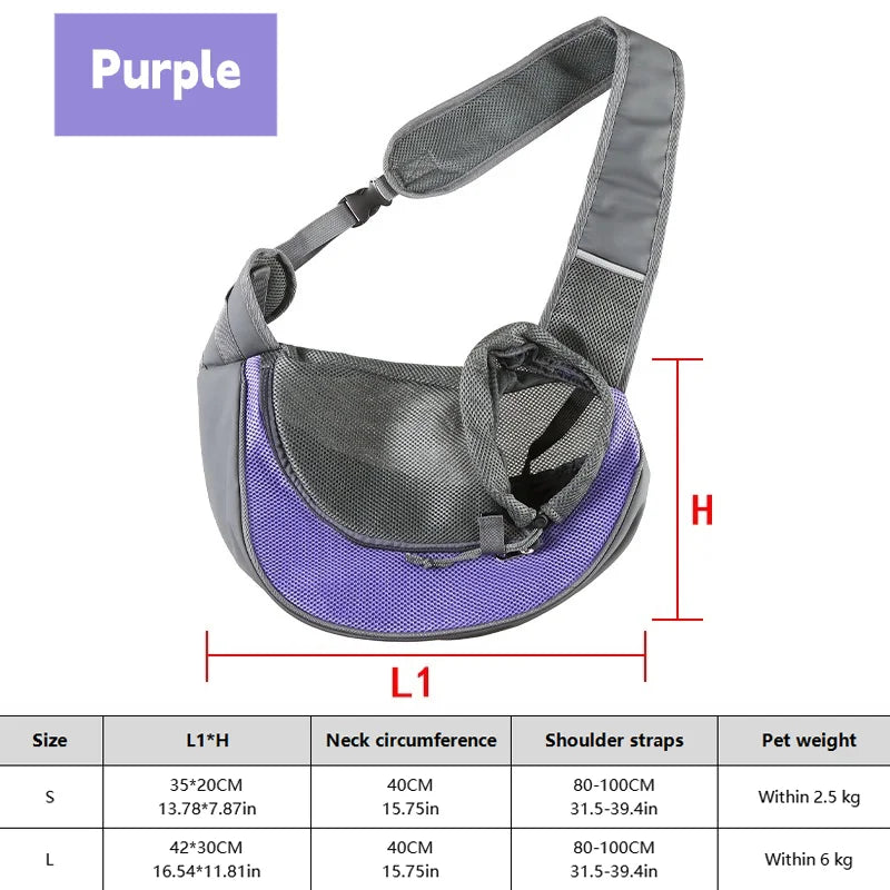SEO Title: Dog Sling Carrier Backpack – Breathable Mesh Travel Bag for Dogs & Cats