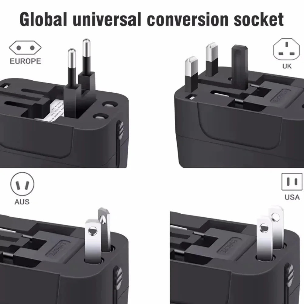 Universal Travel Adapter with Dual USB Ports – Worldwide Charger