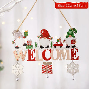 Santa Claus Gnome Wooden Christmas Hanging Ornament – Xmas Tree Decoration