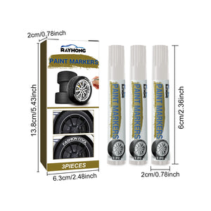White Waterproof Tire Paint Marker Pen – Permanent Tyre Lettering