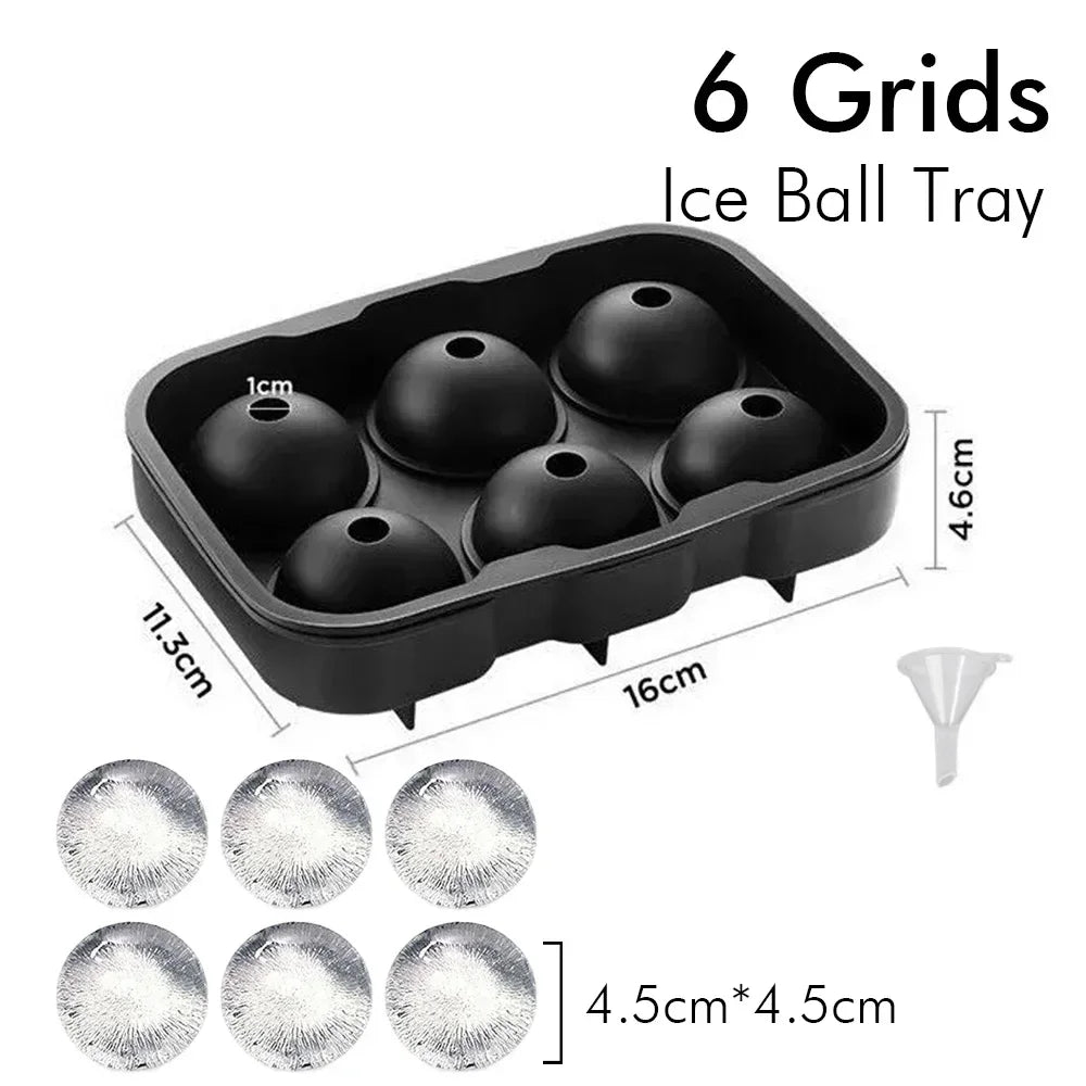 Silicone Ice Cube Tray with Lid – 4, 6 & 8 Grid Ice Maker