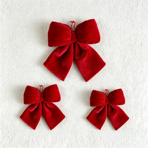 Red Velvet Christmas Bows – DIY Tree Hanging Ornaments