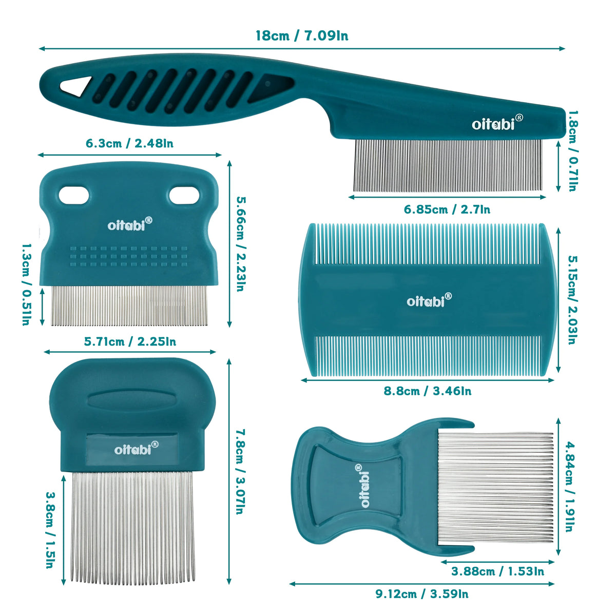 SEO Title: 3–6 Pcs Pet Grooming Comb Set – Stainless Steel Flea & Tear Stain Remover for Dogs & Cats