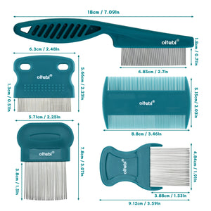 SEO Title: 3–6 Pcs Pet Grooming Comb Set – Stainless Steel Flea & Tear Stain Remover for Dogs & Cats
