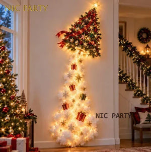 Glowing Christmas Wall Light – Santa Sleigh & Reindeer Decor