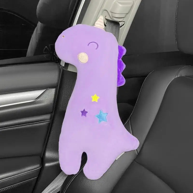 Cute Plush Car Seat Belt Covers – Dinosaur & Unicorn