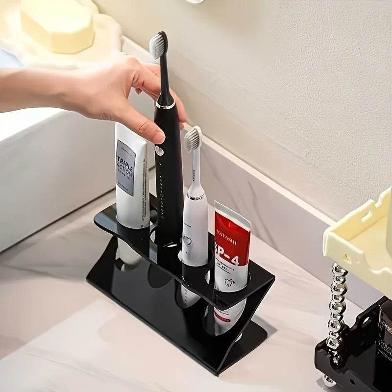Bathroom Organizer with Toothbrush Holder – Multifunctional Storage Rack
