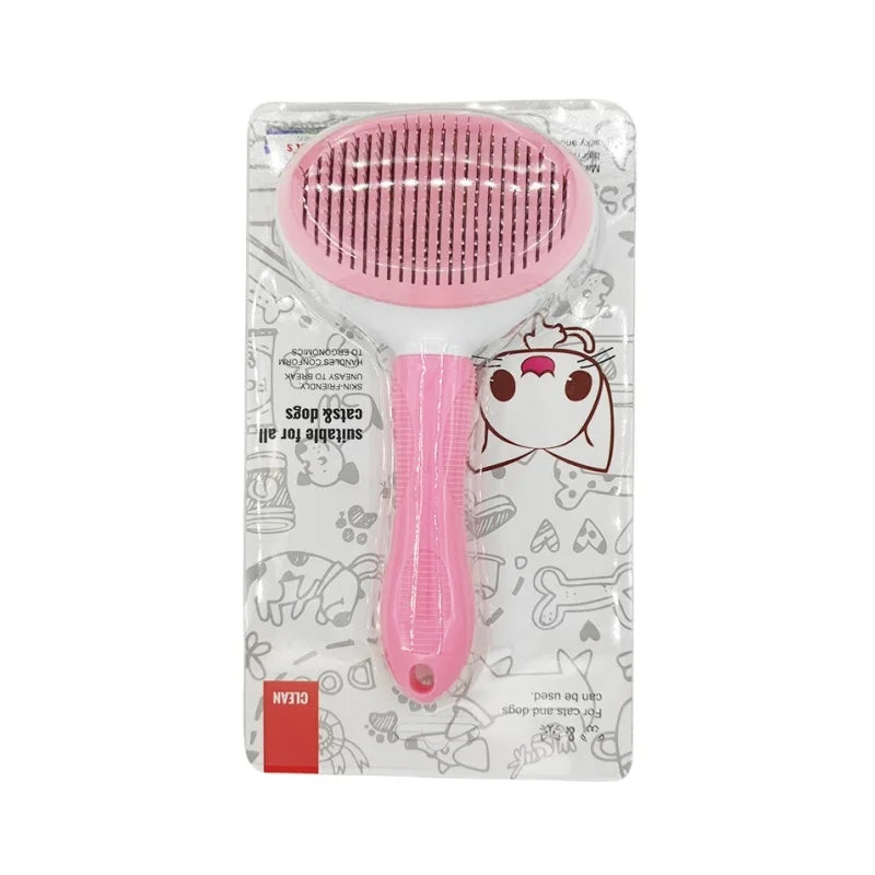 Self-Cleaning Pet Grooming Brush for Cats & Dogs