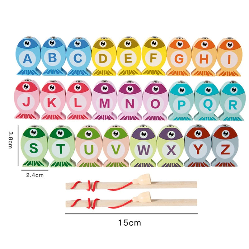 Wooden Fishing Game for Kids | Educational Alphabet & Number Toy
