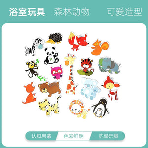 Baby Bath Toys – Floating Foam Animals & Traffic Learning Set for Toddlers