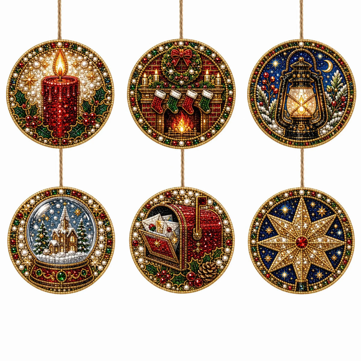DIY Christmas Diamond Art Wooden Decorations