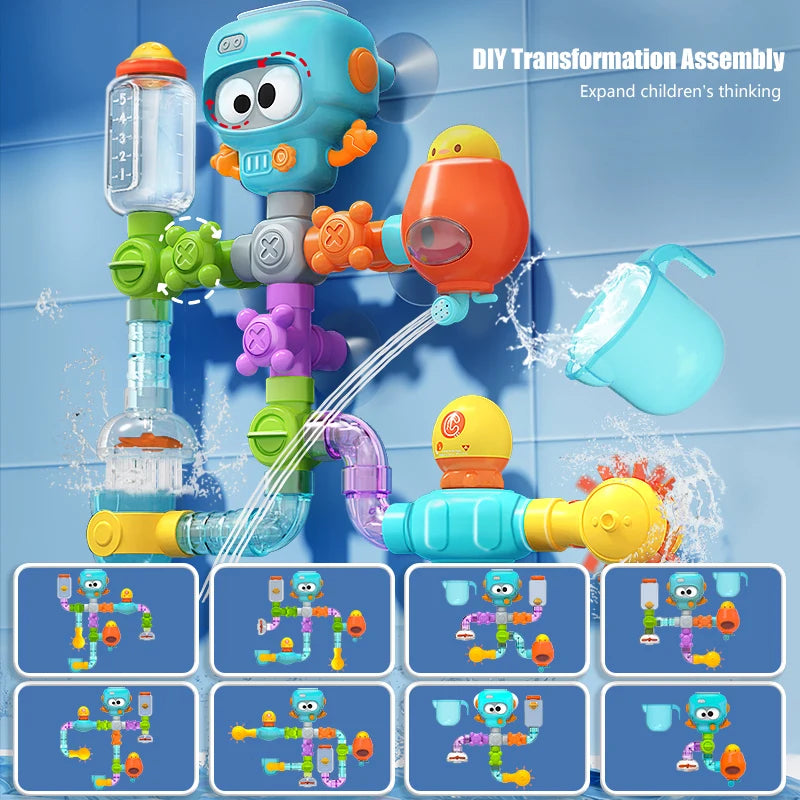 SEO Title: Baby Bath Toy Set with Suction Cups – Water Spinner Game for Toddlers