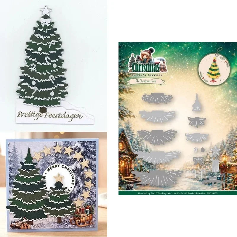Christmas Tree Cutting Dies – DIY Scrapbook & Card Decor