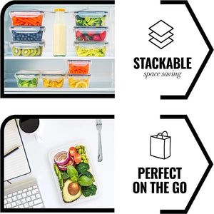 10-Piece BPA-Free Food Storage Containers Set with Labels