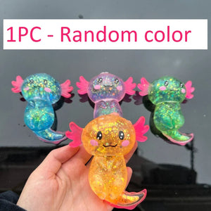 Colorful Axolotl Squishy Fidget Toy | Stretchy Stress Relief Toy