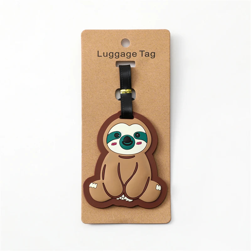 Cute Corgi & Cat Luggage Tags – Travel Bag Identification Tags