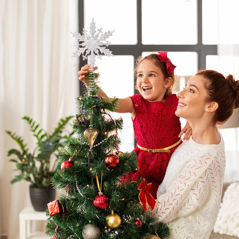 Gold & Silver Christmas Tree Star Topper