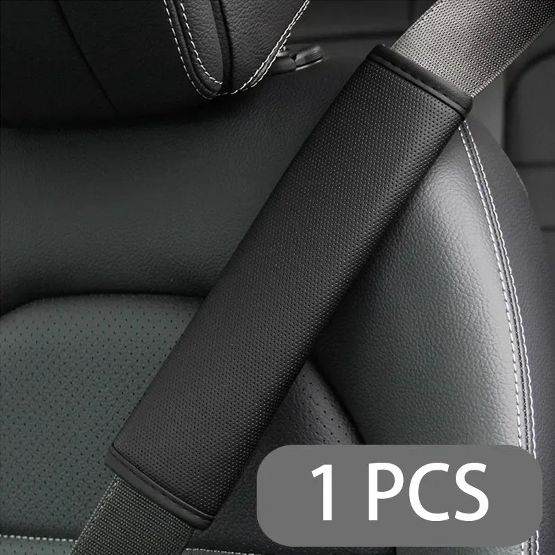 Car Seat Belt Shoulder Pads – PU Leather Breathable Safety Covers