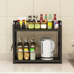 2-Tier Metal Countertop Shelf – Space-Saving Kitchen Organizer