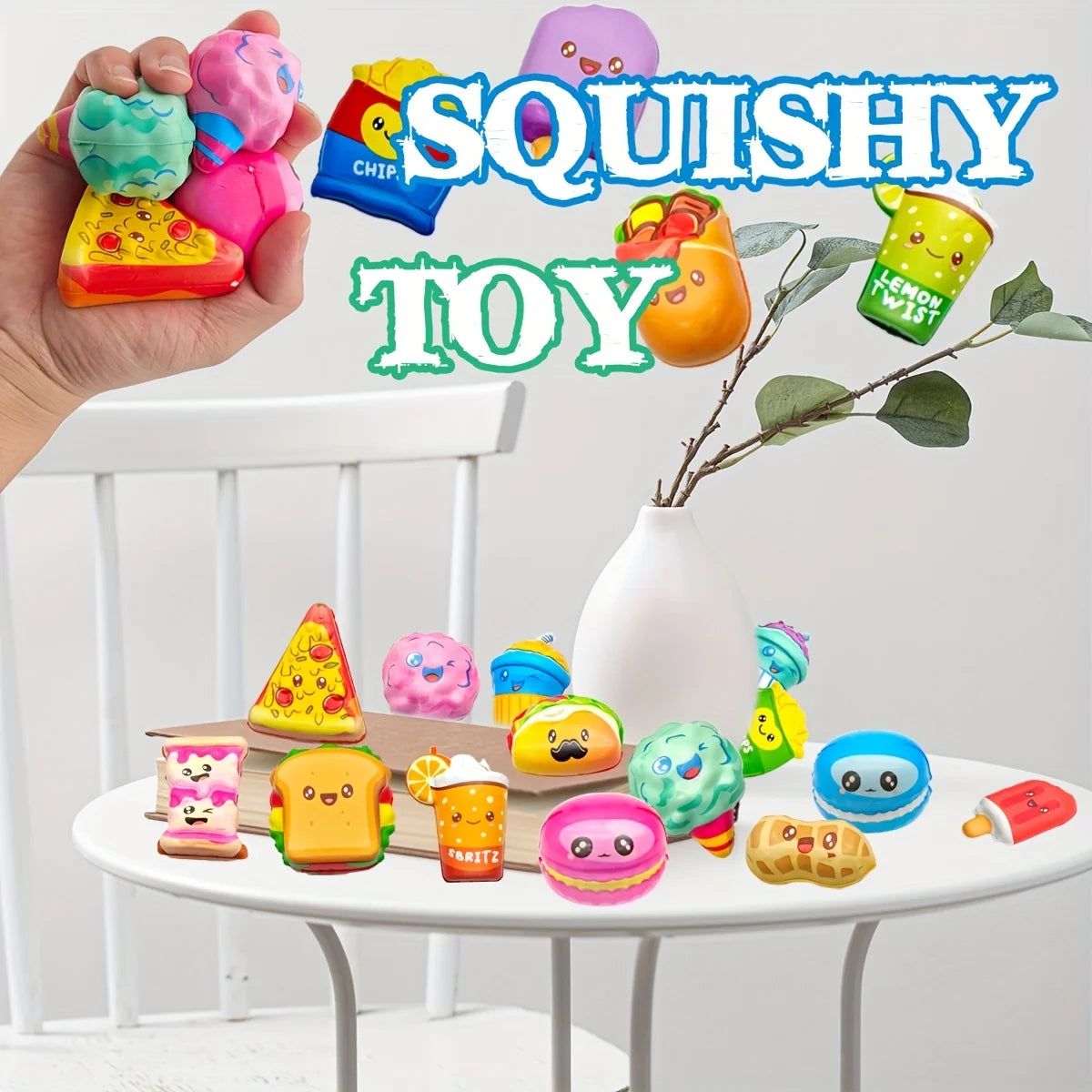 12pcs Mini Food Squishy Toys Set | Slow-Rising Fidget Toys for Kids