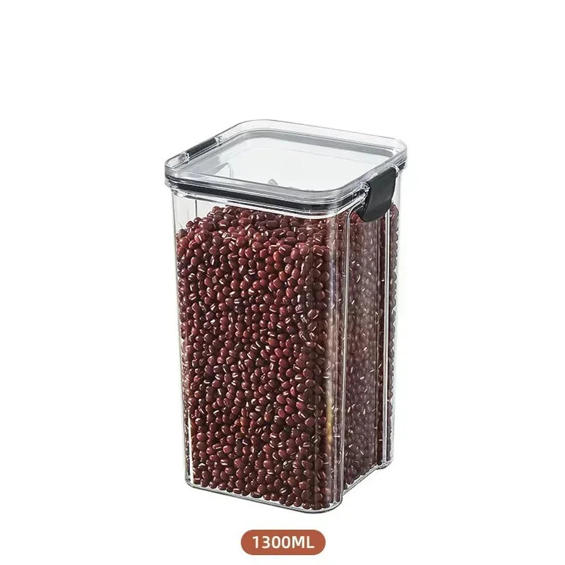 Stackable Plastic Food Storage Containers – Airtight Kitchen Jars