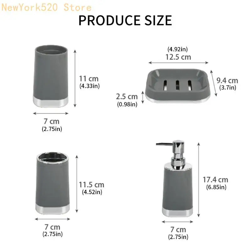 4-Piece Wall-Mounted Bathroom Storage Organizer Set