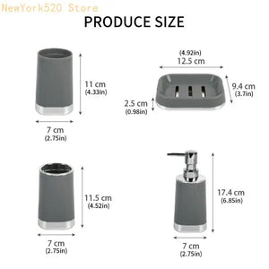 4-Piece Wall-Mounted Bathroom Storage Organizer Set
