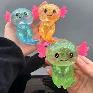 Colorful Axolotl Squishy Fidget Toy | Stretchy Stress Relief Toy